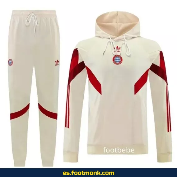 Sudadera con Capucha Bayern Munich 2024-2025 Blanca – Camisetas de Fútbol Oficiales