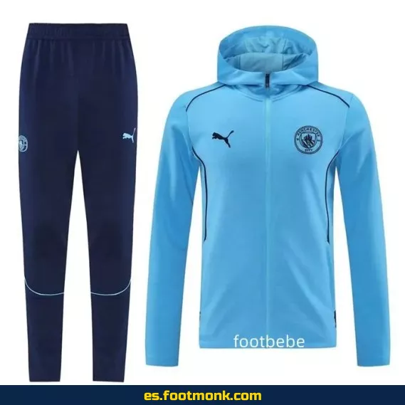 Sudadera con capucha Manchester City 2024-2025 azul – Camiseta oficial de fútbol