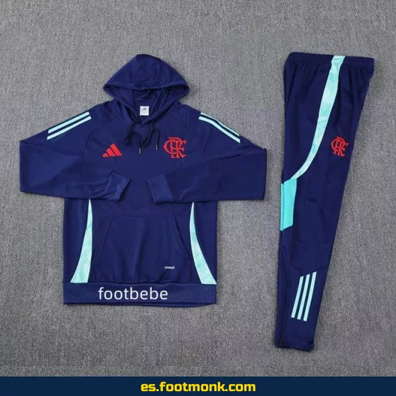 Sudadera con Capucha Flamengo 2024-2025 Azul - Camisetas de Fútbol Oficiales y Personalizadas