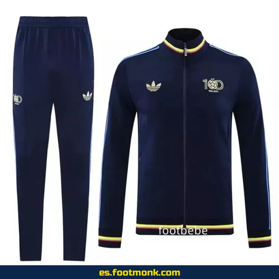 Chaqueta de fútbol Colombia 2024-2025 - Edición 100 Años Azul Real - Camiseta oficial de selección