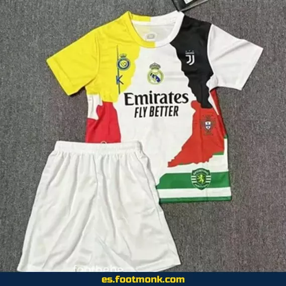 Camiseta Oficial CR7 Niños 2025 - Combinación de Clubes | Edición Especial | Envío a Domicilio