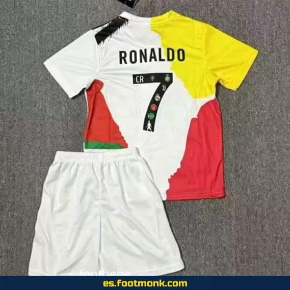 Camiseta Oficial CR7 Niños 2025 - Combinación de Clubes | Edición Especial | Envío a Domicilio
