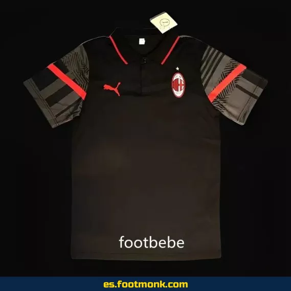 Polo AC Milan 2023-2024 Negro - Camiseta Oficial de Fútbol