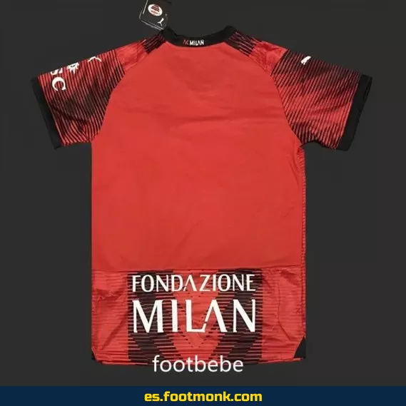 Camiseta AC Milan 2023-2024 Edición Champions League - Oficial, Personalizable y de Alta Calidad