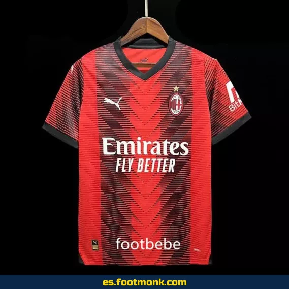 Camiseta Oficial AC Milan 2023-2024 Local Roja - Nueva Temporada