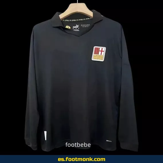 Camiseta AC Milan 2024 125 Aniversario Negra Manga Larga - Edición Especial