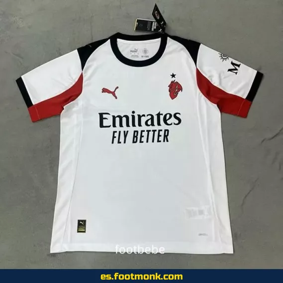Camiseta AC Milan 2025-2026 Blanca - Oficial, Edición Nueva Temporada