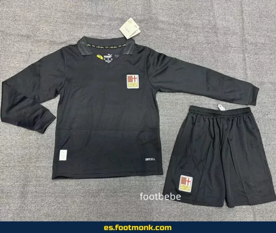 Camiseta de fútbol infantil AC Milan 2024 - 125 años, manga larga, edición especial, negra