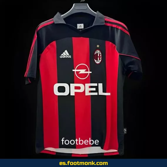 Camiseta Retro AC Milan Vintage 2001-2002 Local - Edición Clásica