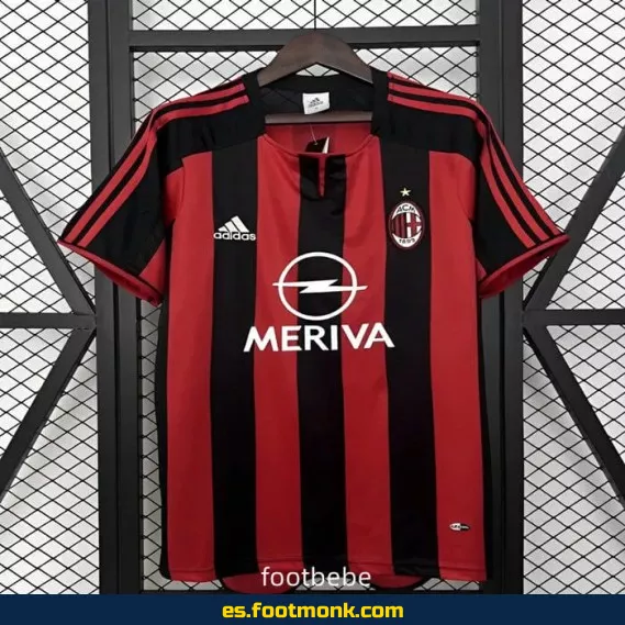 Camiseta AC Milan Vintage 2003-2004 Local - Edición Clásica - Réplica Oficial