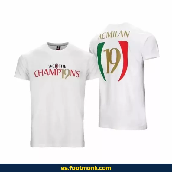 Camiseta AC Milan WE THE CHAMP19NS Blanca - Edición Especial - Camisetas Oficiales de Fútbol
