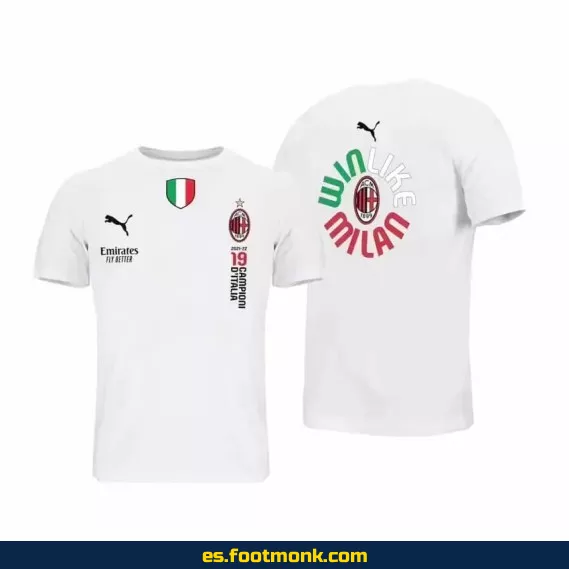 Camiseta AC Milan Ganador Como en el 19 Champions Blanca – Edición Especial