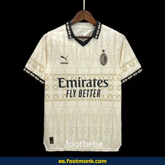 Camiseta AC Milan x PLEASURES 2023-2024 Cuarta Equipación Blanca – Edición Especial