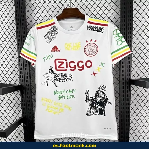 Camiseta Ajax Vintage 2021-2022 Blanca – Edición Retro – Fútbol Oficial