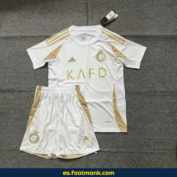 Camiseta Al-Nassr Niños 2024-2025 Tercera Equipación Blanca – Edición Oficial