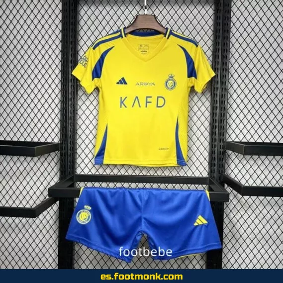 Camiseta Oficial Al-Nassr Niños 2024-2025 Local Amarilla – Edición Especial