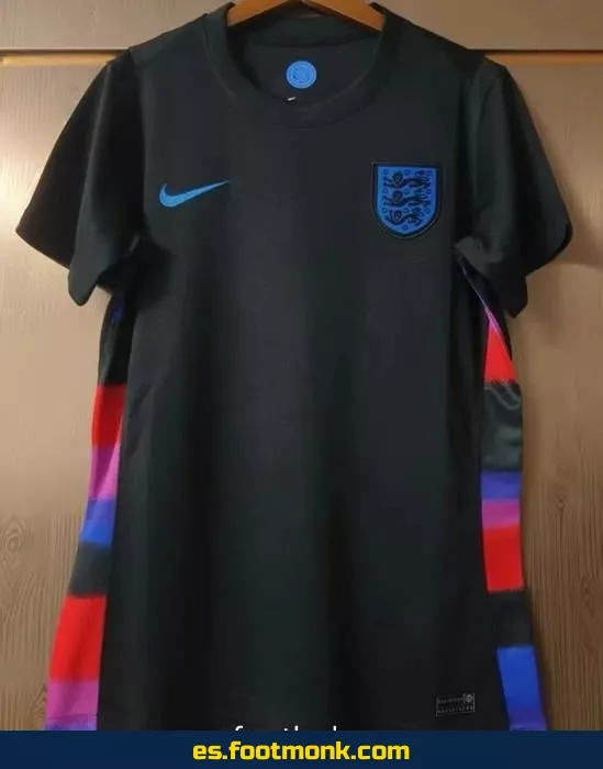 Camiseta Inglaterra Mujer 2025 Negra - Edición Oficial