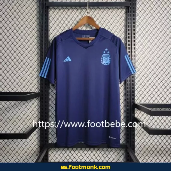Camiseta Argentina 2023 3 Estrellas Pre Partido Azul Marino – Edición Especial
