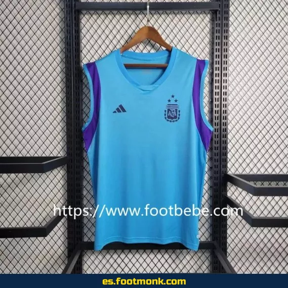 Camiseta Argentina 2023 Sin Mangas Pre Partido Azul – Edición Especial