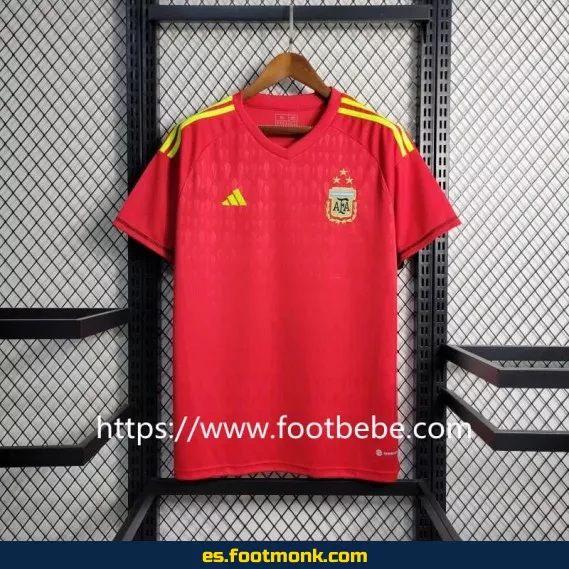 Camiseta de Portero Argentina 3 Estrellas 2022-2023 – Edición Especial Roja – Réplica Oficial