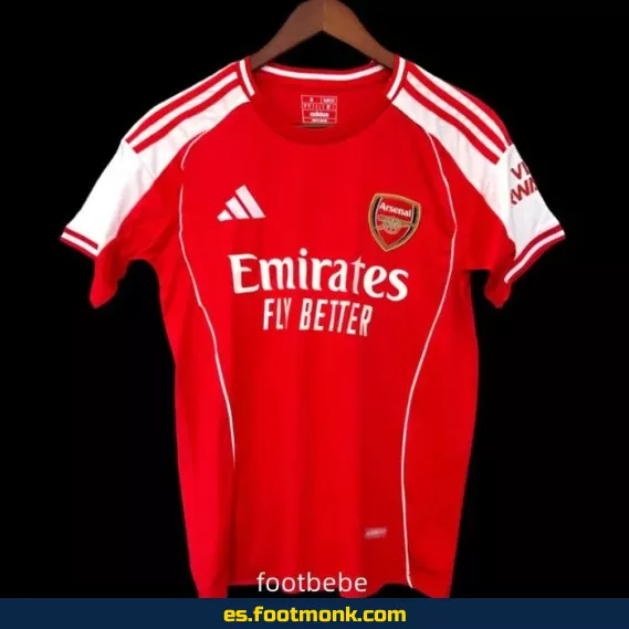 Camiseta Oficial del Arsenal 2025-2026 - Primera Equipación - Envío a Domicilio