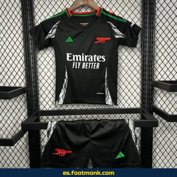 Camiseta Arsenal Niño 2024-2025 Tercera Equipación Negra – Oficial