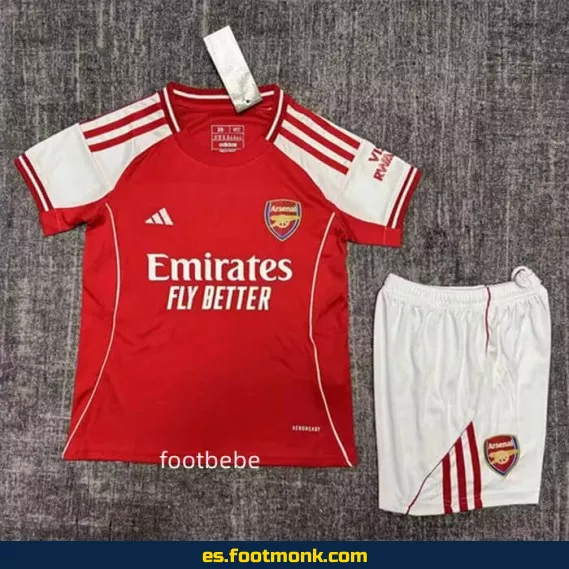 Camiseta Oficial del Arsenal para Niños 2025-2026 - Temporada Domicilio - Edición Especial