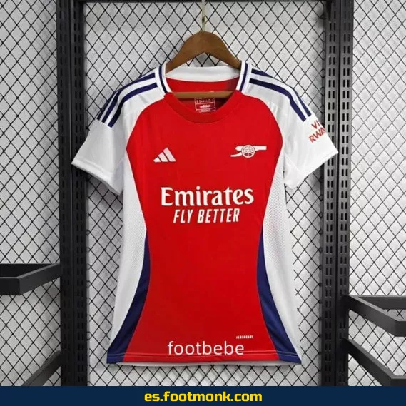 Camiseta Oficial Arsenal Mujer 2024-2025 - Primera Equipación - Envío a Domicilio