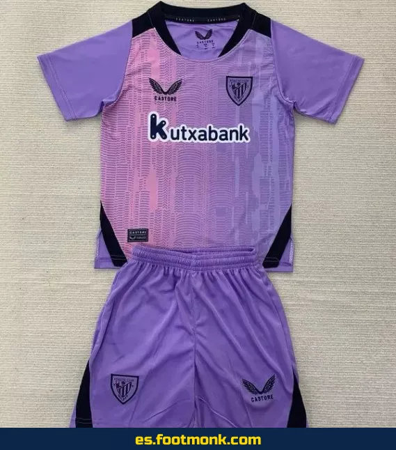 Camiseta Oficial Athletic Bilbao Niños 2024-2025 Violeta – Edición Nueva Temporada