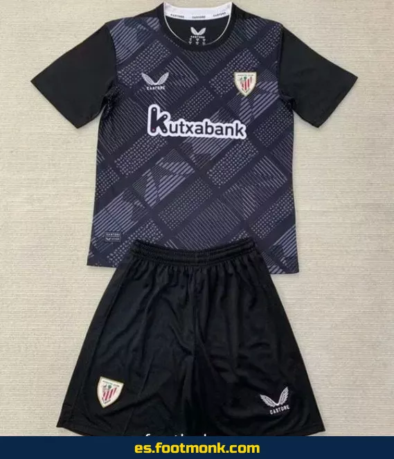 Camiseta Athletic Bilbao Niños 2024-2025 Portero Negra – Camisetas de Fútbol Oficiales