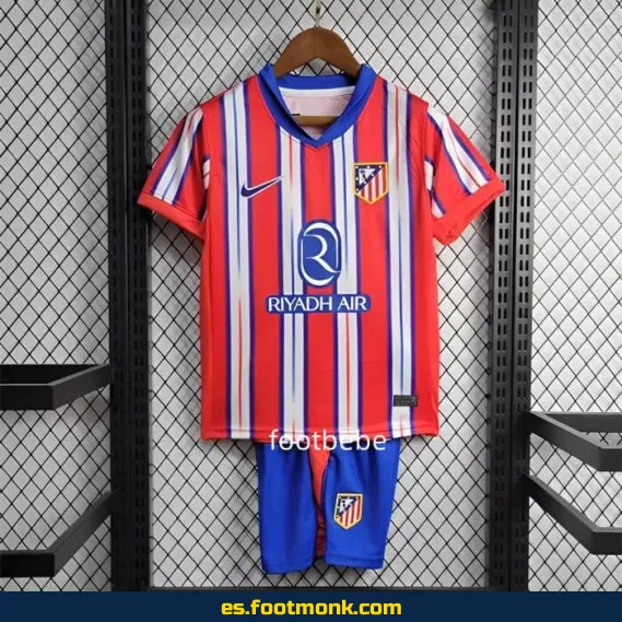 Camiseta de fútbol infantil Atlético Madrid 2024-2025, camiseta oficial de equipo, ropa de fútbol para niños, camiseta de temporada