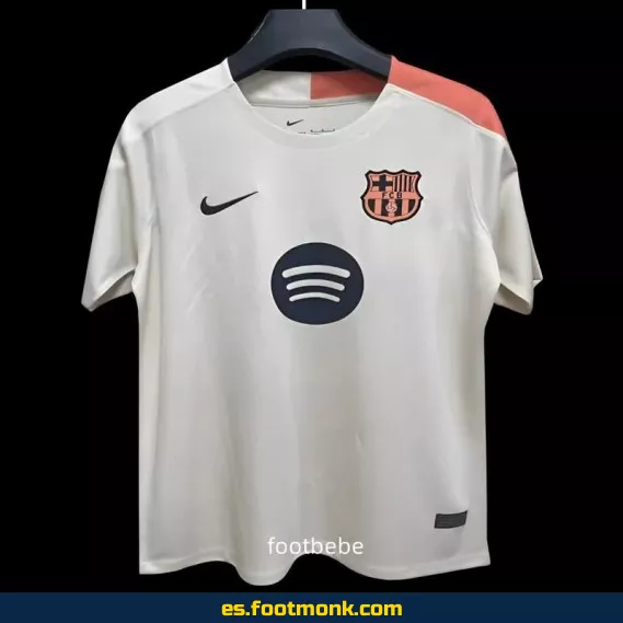 Camiseta FC Barcelona Beige 2025-2026 - Edición Oficial - Blanc - Envío Rápido