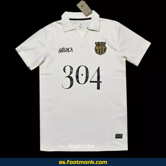 Camiseta Oficial FC Barcelona Lamine Yamal 2024-2025 Polo Blanca – Edición Especial, Personalizada y de Alta Calidad