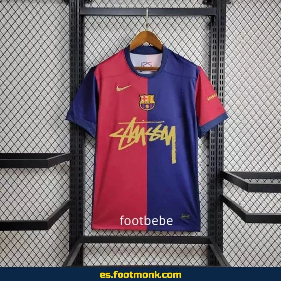 Camiseta FC Barcelona Stussy 2024-2025 Edición Domicilio – Oficial, Personalizada y Exclusiva