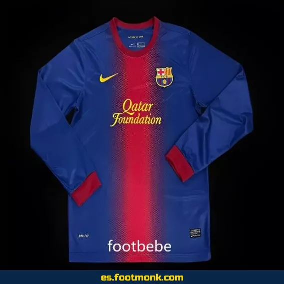 Camiseta Retro del FC Barcelona 2012-2013 Temporada - Edición Especial Domicilio Mangas Largas - Réplica Oficial