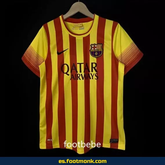 Camiseta FC Barcelona Vintage 2013-2014 Exterior Amarilla - Edición Retro