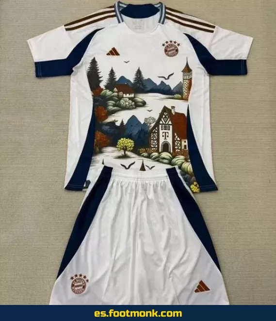 Camiseta Oficial Bayern Munich Niños 2025-2026 Blanca – Edición Nueva Temporada