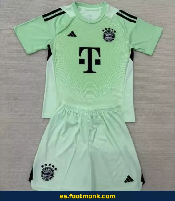 Camiseta Portero Bayern Munich Niños 2025-2026 Verde – Edición Oficial