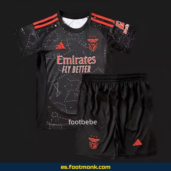 Camiseta Oficial Benfica Niños 2024-2025 Tercera Equipación Negra – Comprar Online