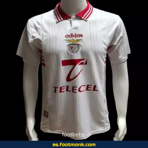 Camiseta Retro Benfica Vintage 1997-1999 Exterior Blanco – Edición Clásica