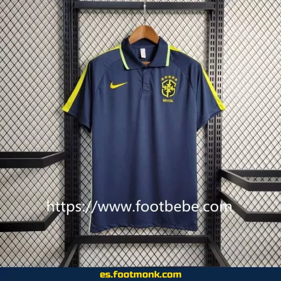 Camiseta Polo Brasil 2023-2024 Azul Marino – Edición Oficial
