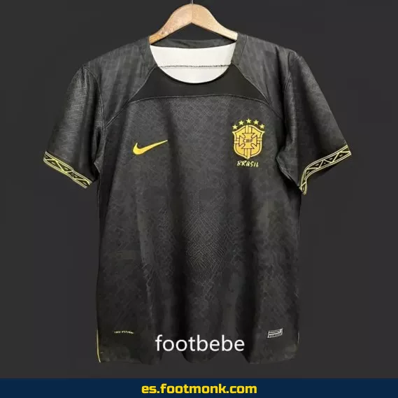 Camiseta de Entrenamiento Brasil 2023-2024 Negra - Oficial