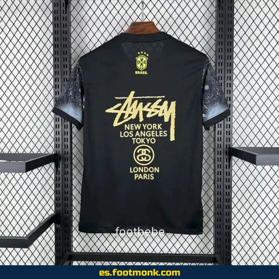 Camiseta de Portero Brasil 2024 STUSSY Copa América - Edición Especial | Réplica Oficial | Envío Rápido