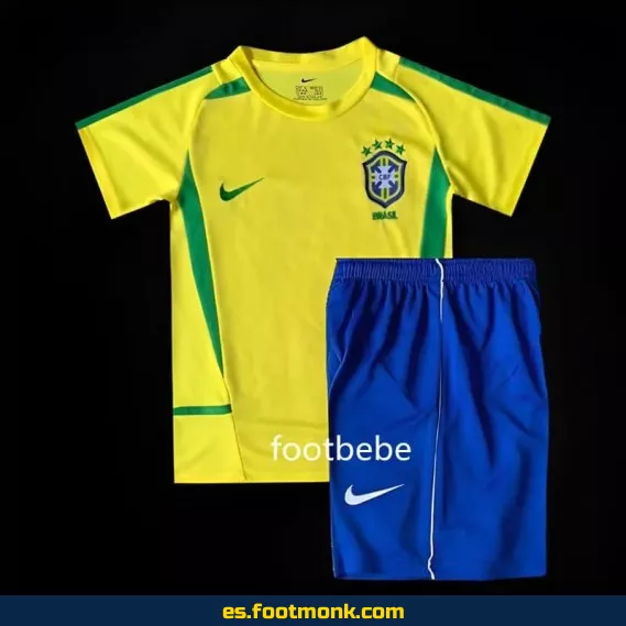 Camiseta de Fútbol Brasil Infantil Vintage 2002 Local - Edición Especial