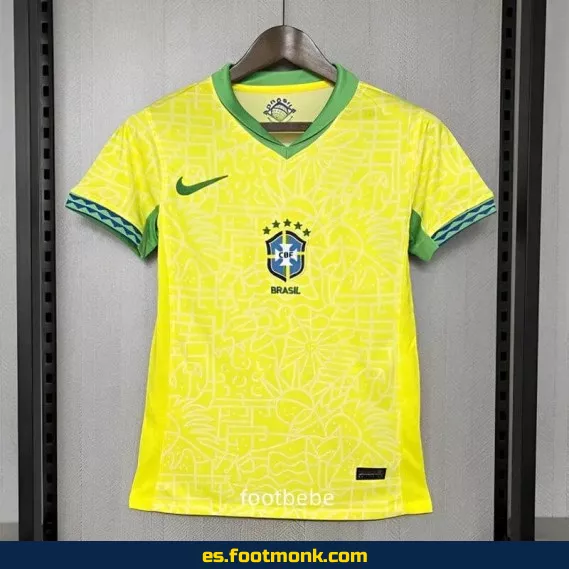 Camiseta Brasil Mujer 2024-2025 Local Amarilla – Edición Oficial