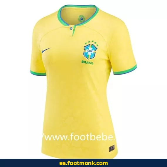 Camiseta de Brasil Mujer Mundial 2022 Local - Edición Oficial