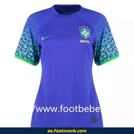 Camiseta de Fútbol Brasil Mujer Mundial 2022 Exterior – Edición Oficial
