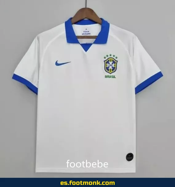 Camiseta Brasil Vintage 2019 Exterior Blanca – Edición Retro – Réplica Oficial