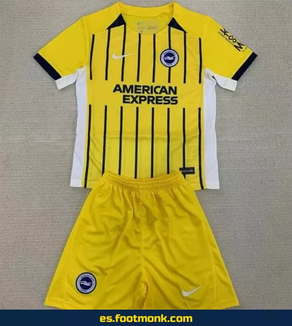 Camiseta Brighton Niños 2024-2025 Tercera Equipación Amarilla – Edición Oficial