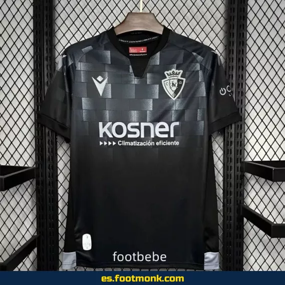 Camiseta Tercera Equipación CA Osasuna 2024-2025 Negra – Edición Oficial